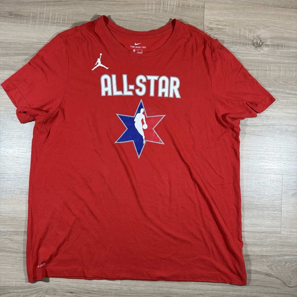 Nike Dri Fit Red Jumpman Tshirt NBA All Star Antoine‎ Walker Celtics #8 Mens 2XL